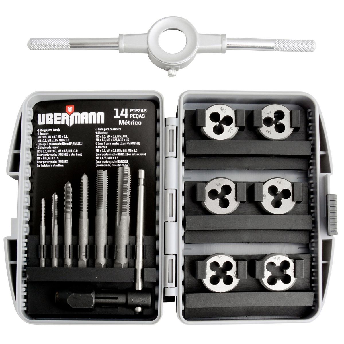 UBERMANN - Set de machos y terrajas 14 piezas