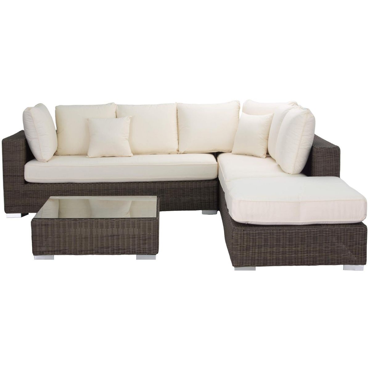 JUST HOME COLLECTION - Juego de Living Seccional de Terraza New Hampshire 4 Personas
