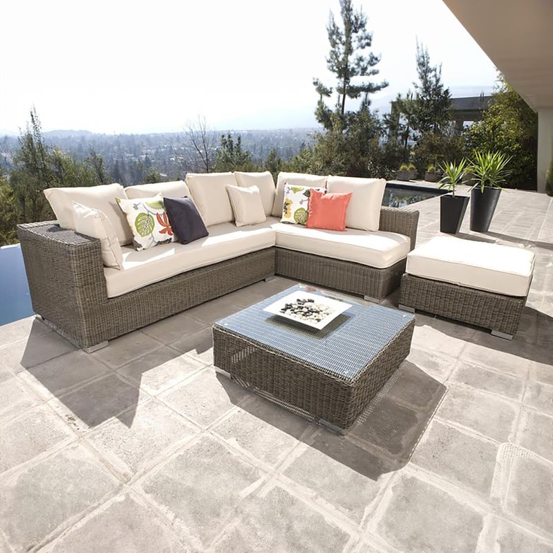  - Juego de Living Seccional de Terraza New Hampshire 4 Personas