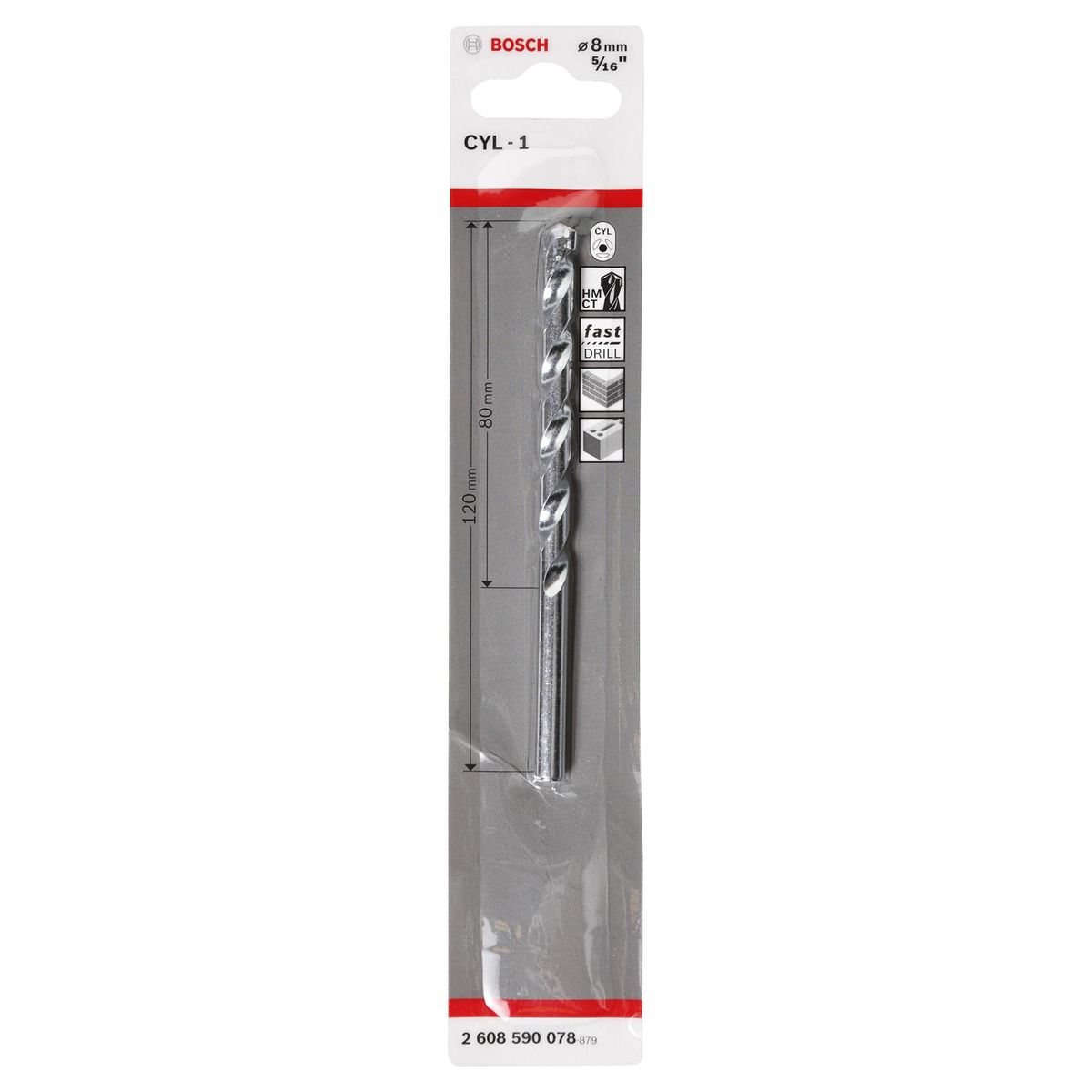 BOSCH - Broca para concreto espiral 8 mm