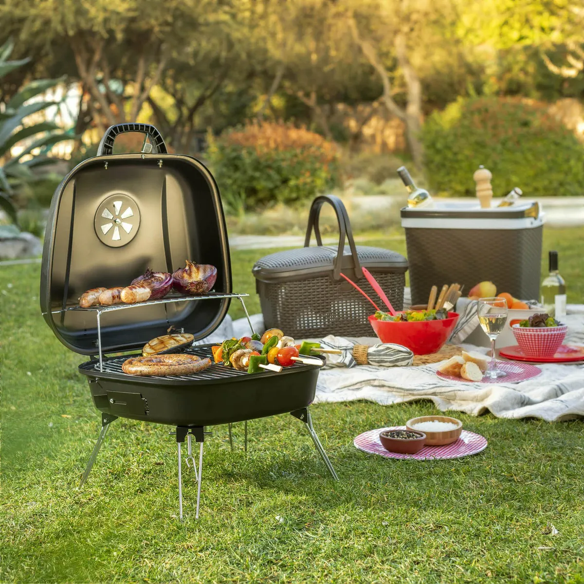 MR BEEF - Parrilla a Carbón Portátil Metal