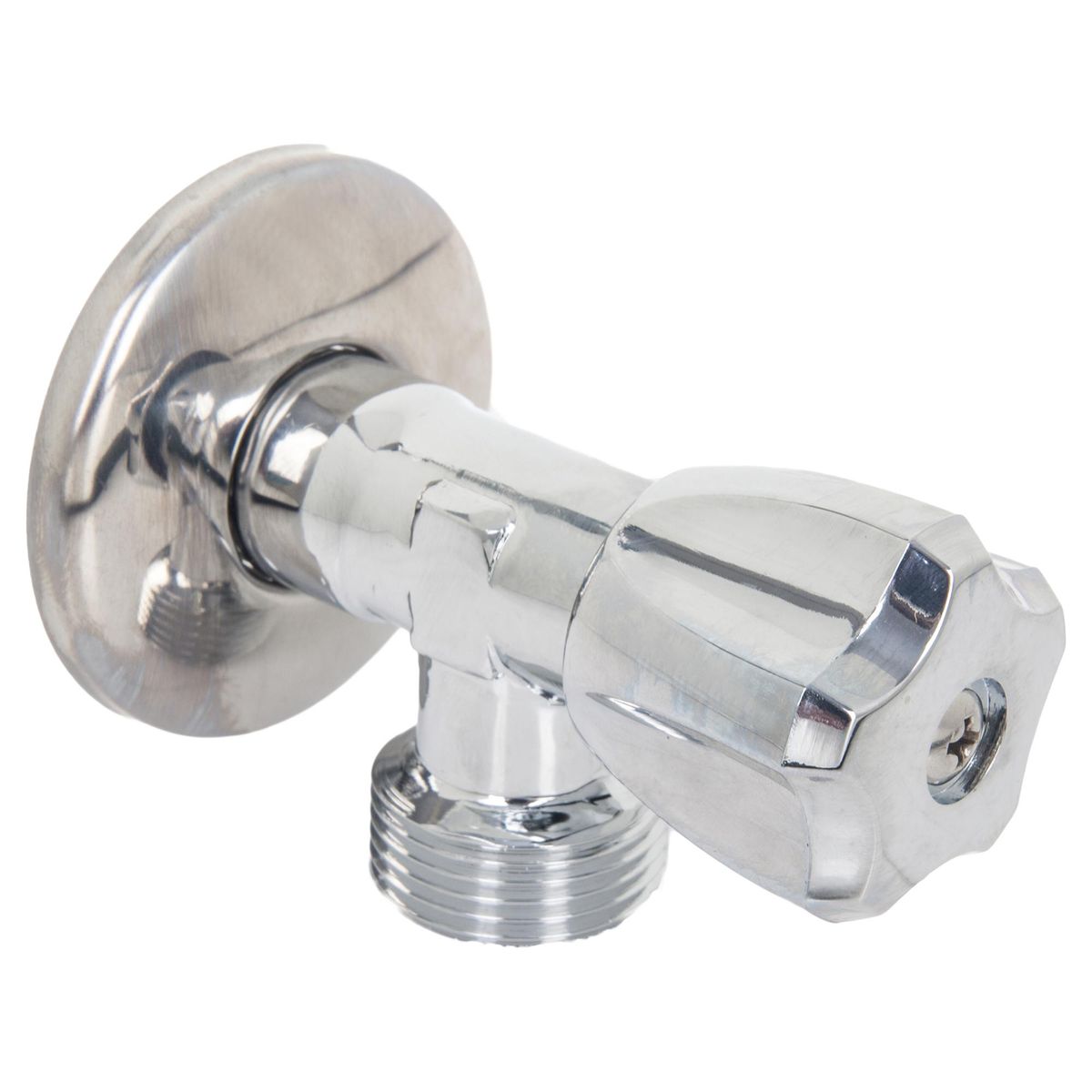 NIBSA - Llave Angular para Lavadora Plateado/ Zincado