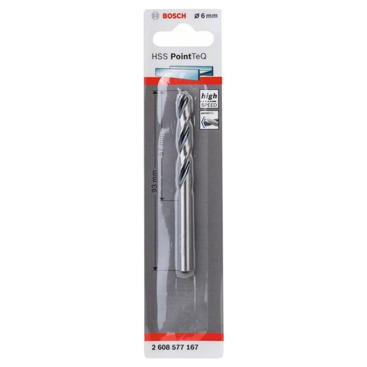 BOSCH - Broca HSS para metal 6x93 mm