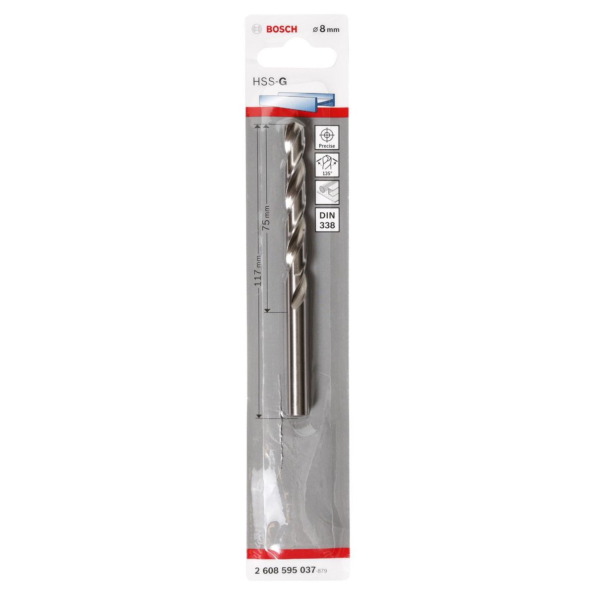 BOSCH - Broca HSS para metal 8x117 mm