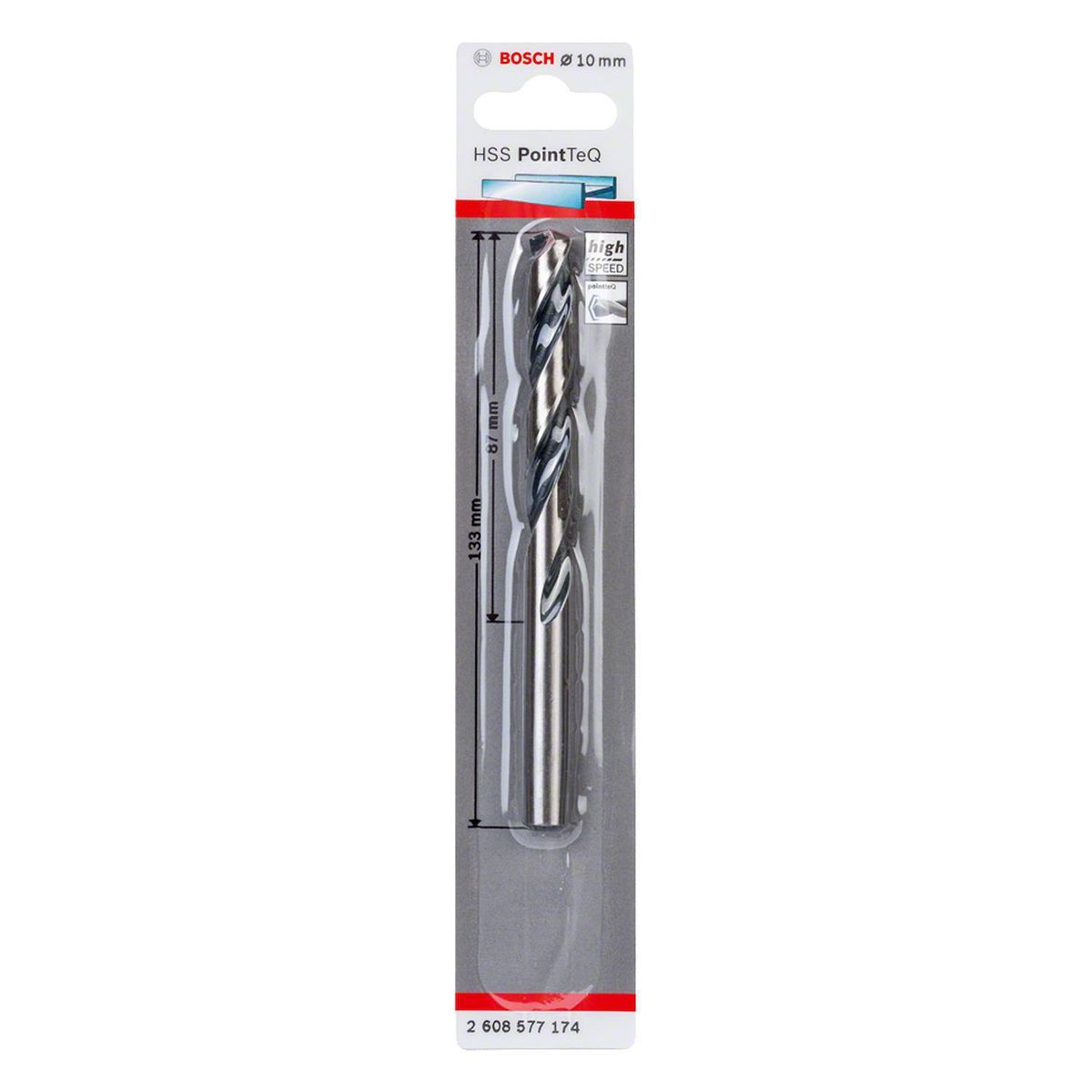 Broca HSS para metal 10x133 mm, marca BOSCH - Foto Principal