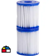 BESTWAY - Set 2 Cartuchos para Filtro de Piscina 330 GL / 1249 Lts (I)