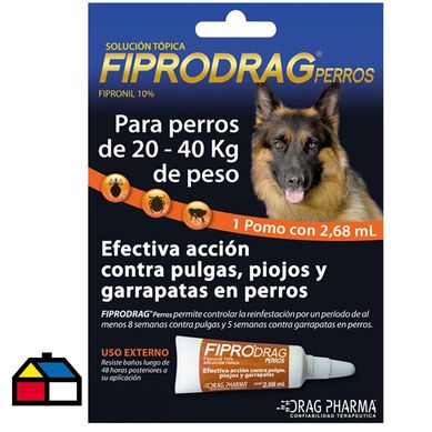 Pipeta antiparasitaria todo tipo de pelaje 2,68 ml 20/40 kg