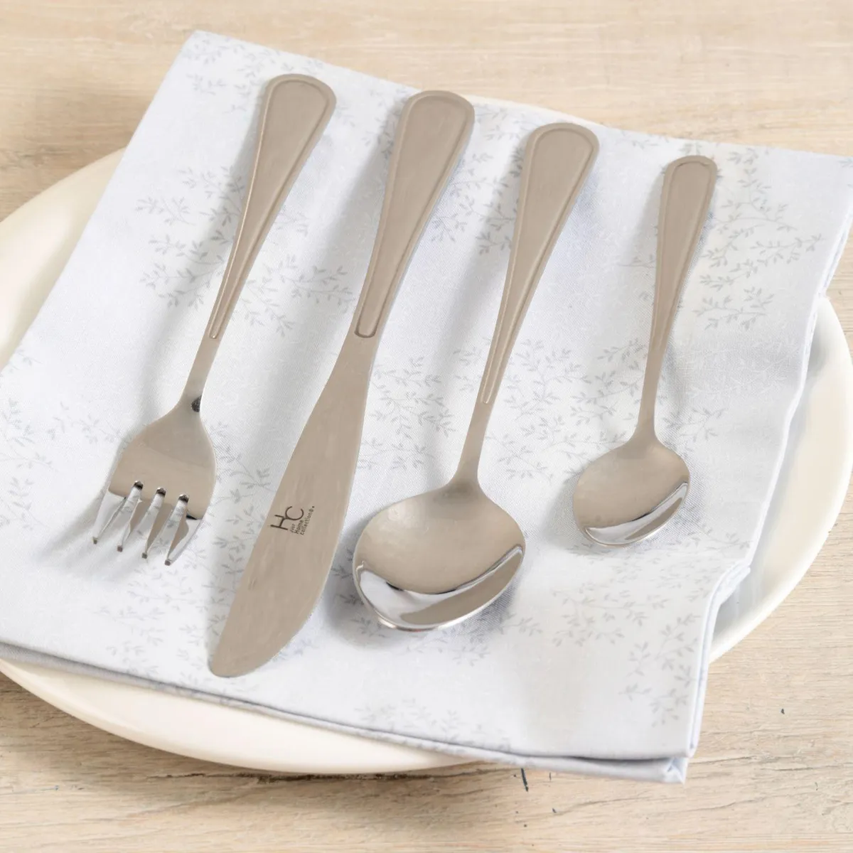 JUST HOME COLLECTION - Set 24 Cubiertos Acero Inoxidable 6 personas