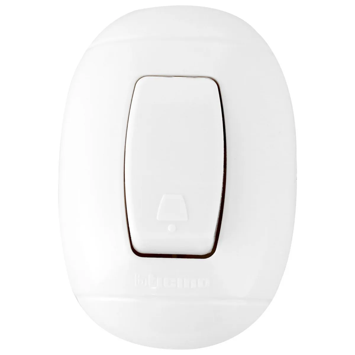 BTICINO - Interruptor Pulsador 10 A sobrepuesto Blanco