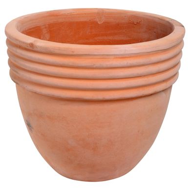 Macetero rstico de arcilla 40x33 cm terracota