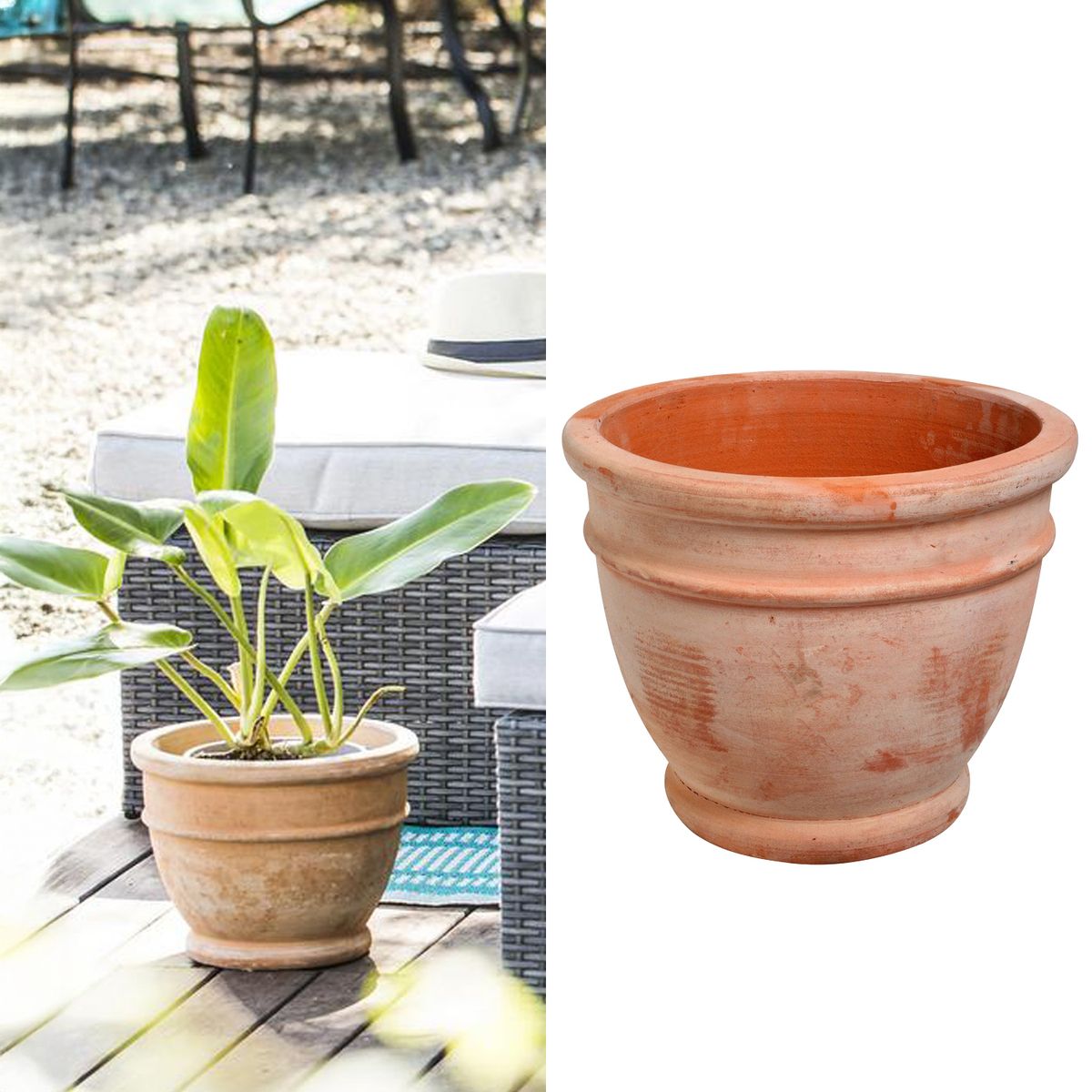 CASA BONITA - Macetero rústico de arcilla terracota