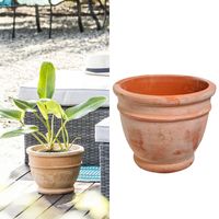 Macetero rústico de arcilla terracota