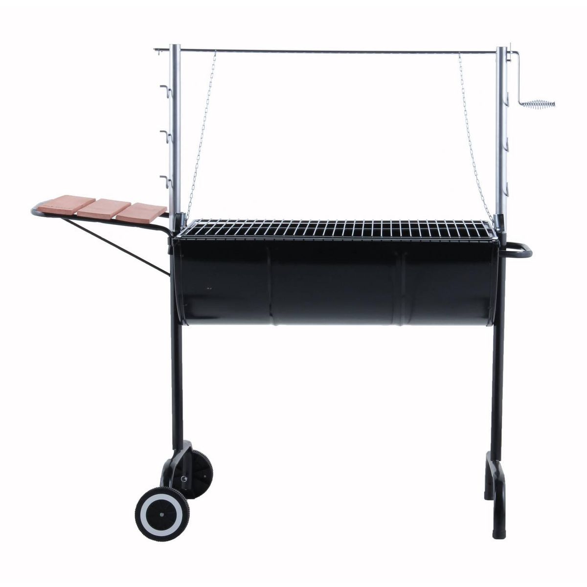 MR BEEF - Parrilla a Carbón con Roldana y Ruedas Metal