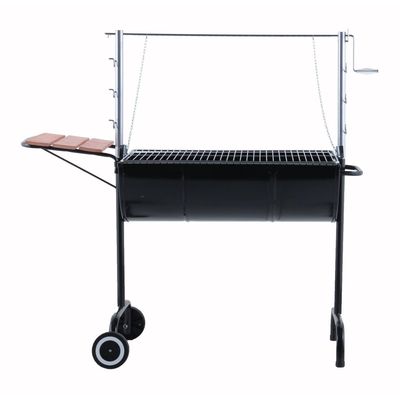 Mr Beef Parrilla A Carbón Con Roldana Y Ruedas Metal