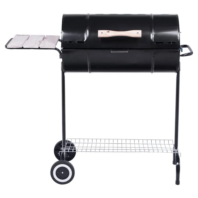 Parrilla a Carbón con Tapa y Ruedas Metal