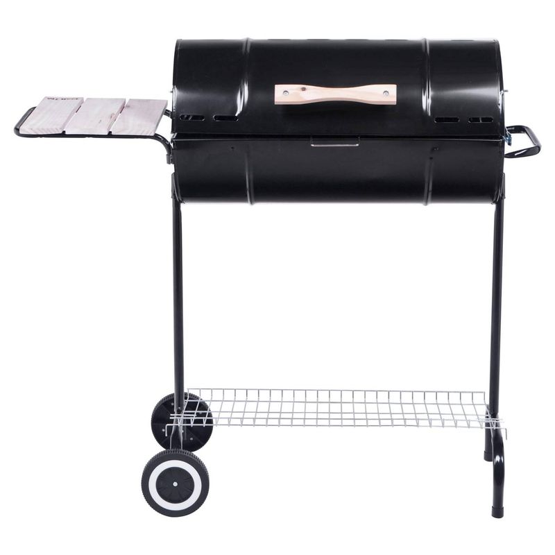 MR BEEF - Parrilla a Carbón con Tapa y Ruedas Fierro