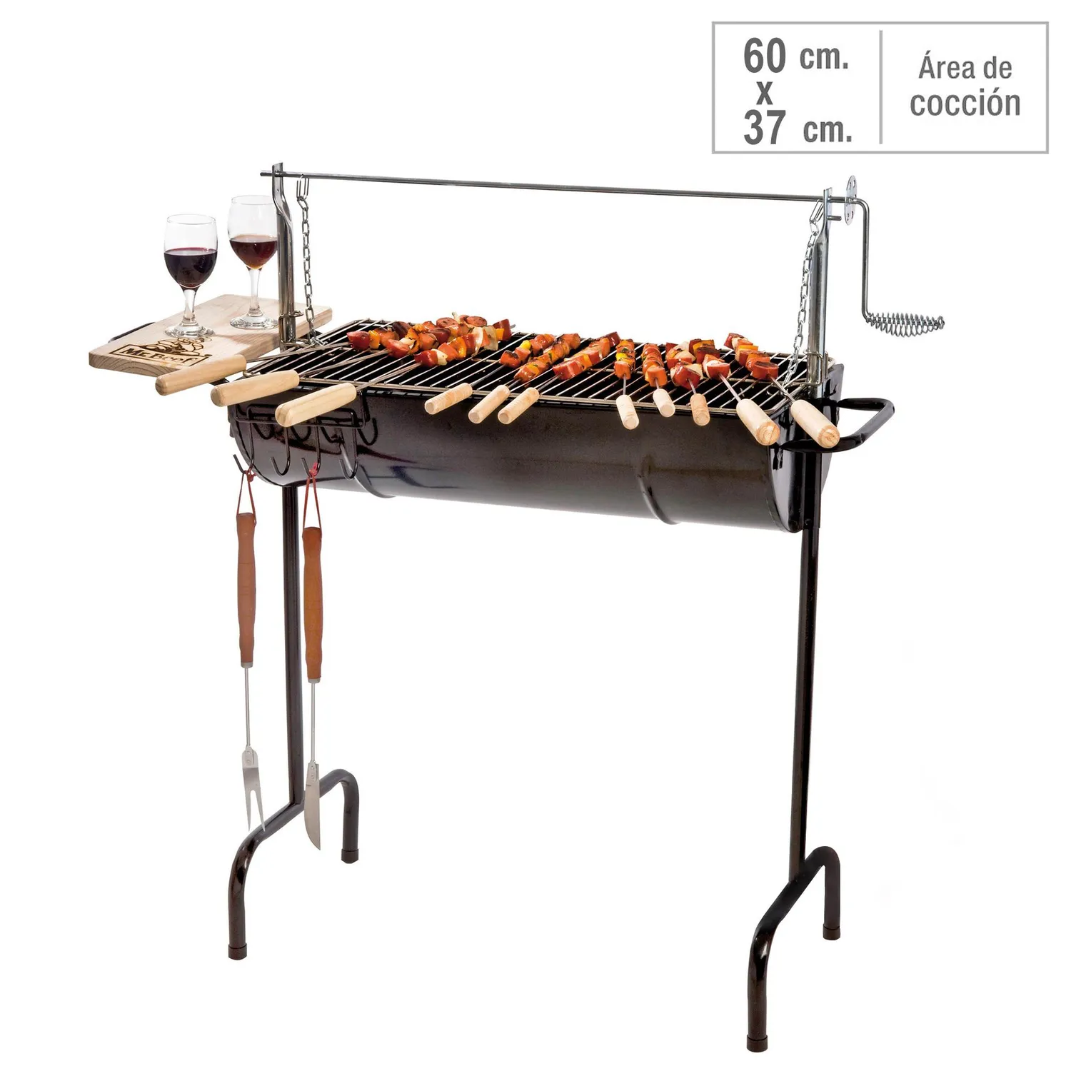 Parrilla en uso