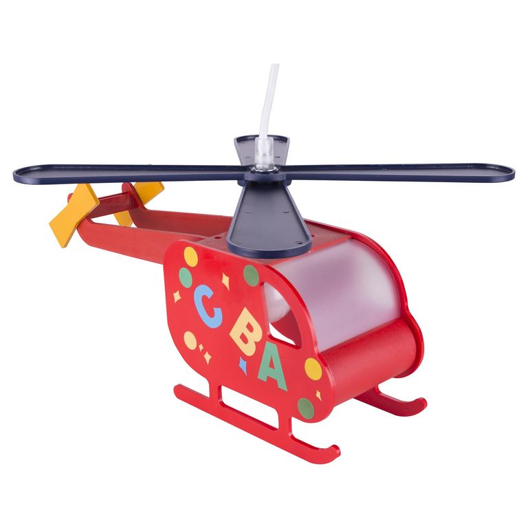Lámpara Colgante Helicóptero Plástico Multicolor