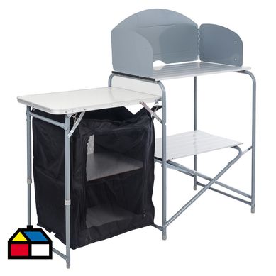 Mesa cocina plegable + alacena con cubierta