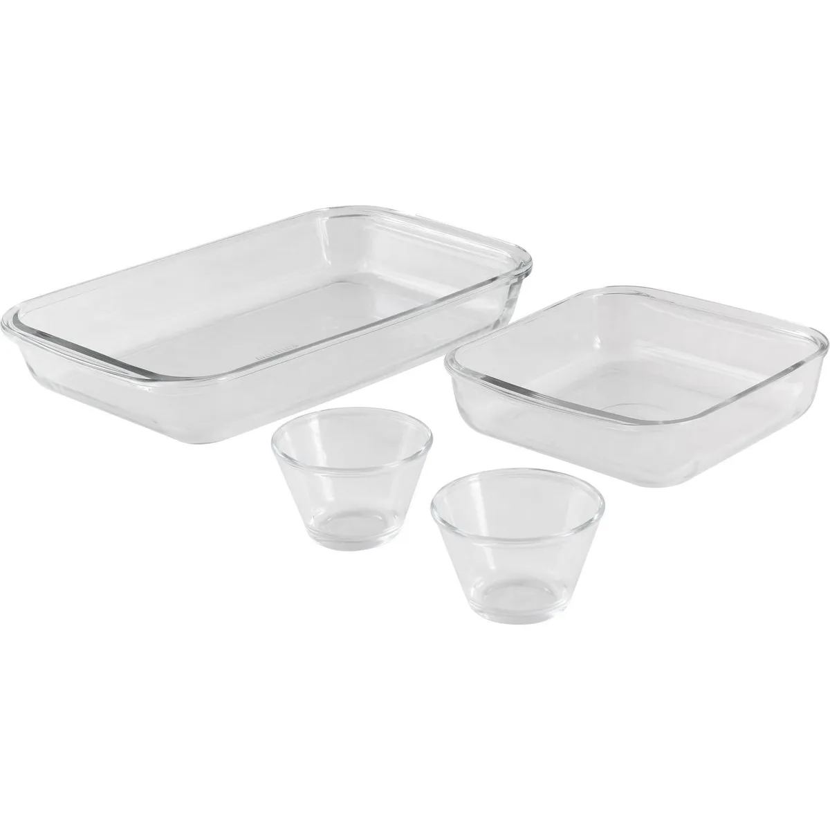 MARINEX - Kit Asaderas Marinex Refractario 4 Piezas Rectangular y Flaneras