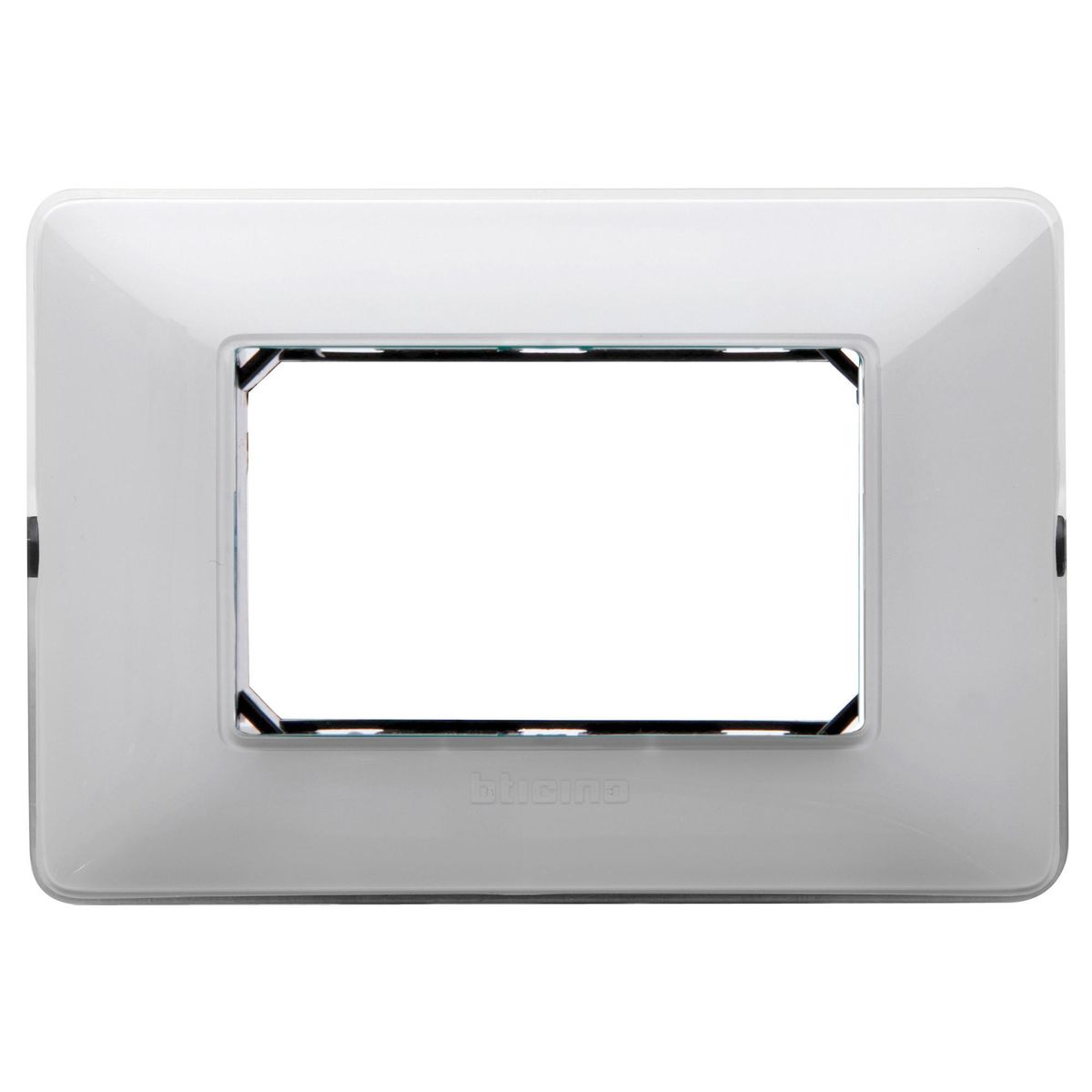 BTICINO - Placa 3 módulos con soporte Hielo