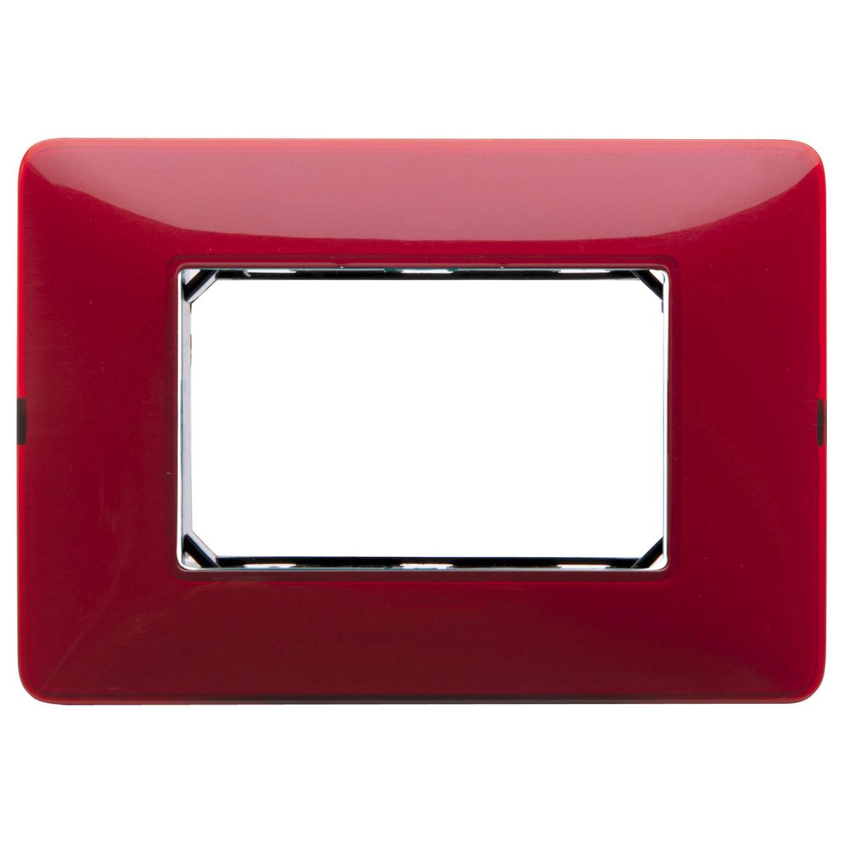 BTICINO - Placa 3 módulos con soporte Coral