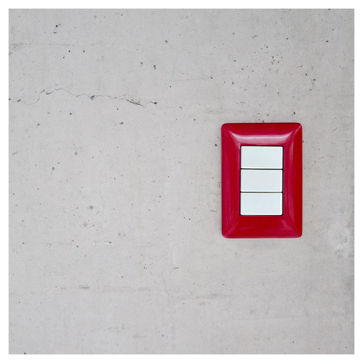 BTICINO - Placa 3 módulos con soporte Coral