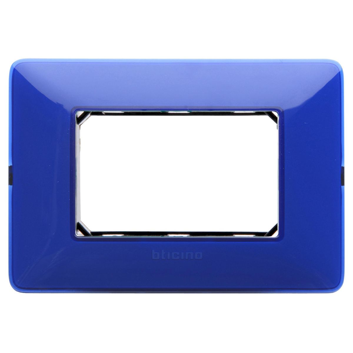 BTICINO - Placa 3 módulos con soporte Cobalto