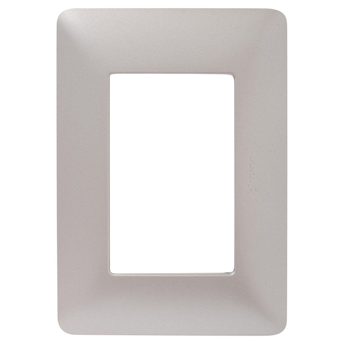 BTICINO - Placa 3 módulos titanio claro