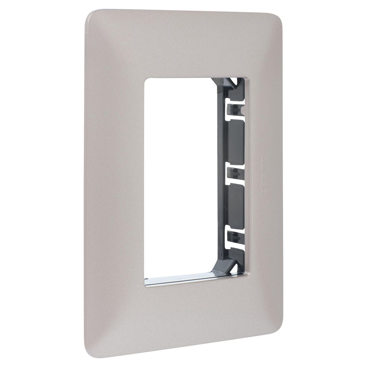 BTICINO - Placa 3 módulos titanio claro