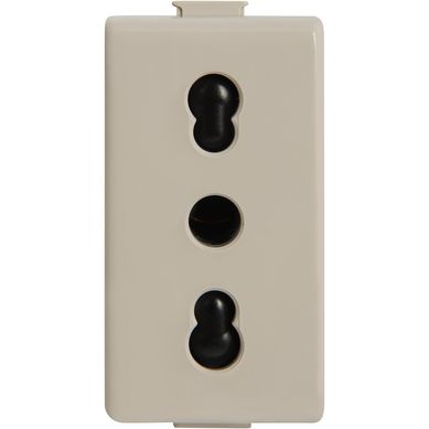 Mdulo tomacorriente bipaso 2p+t 10 a 16 A beige