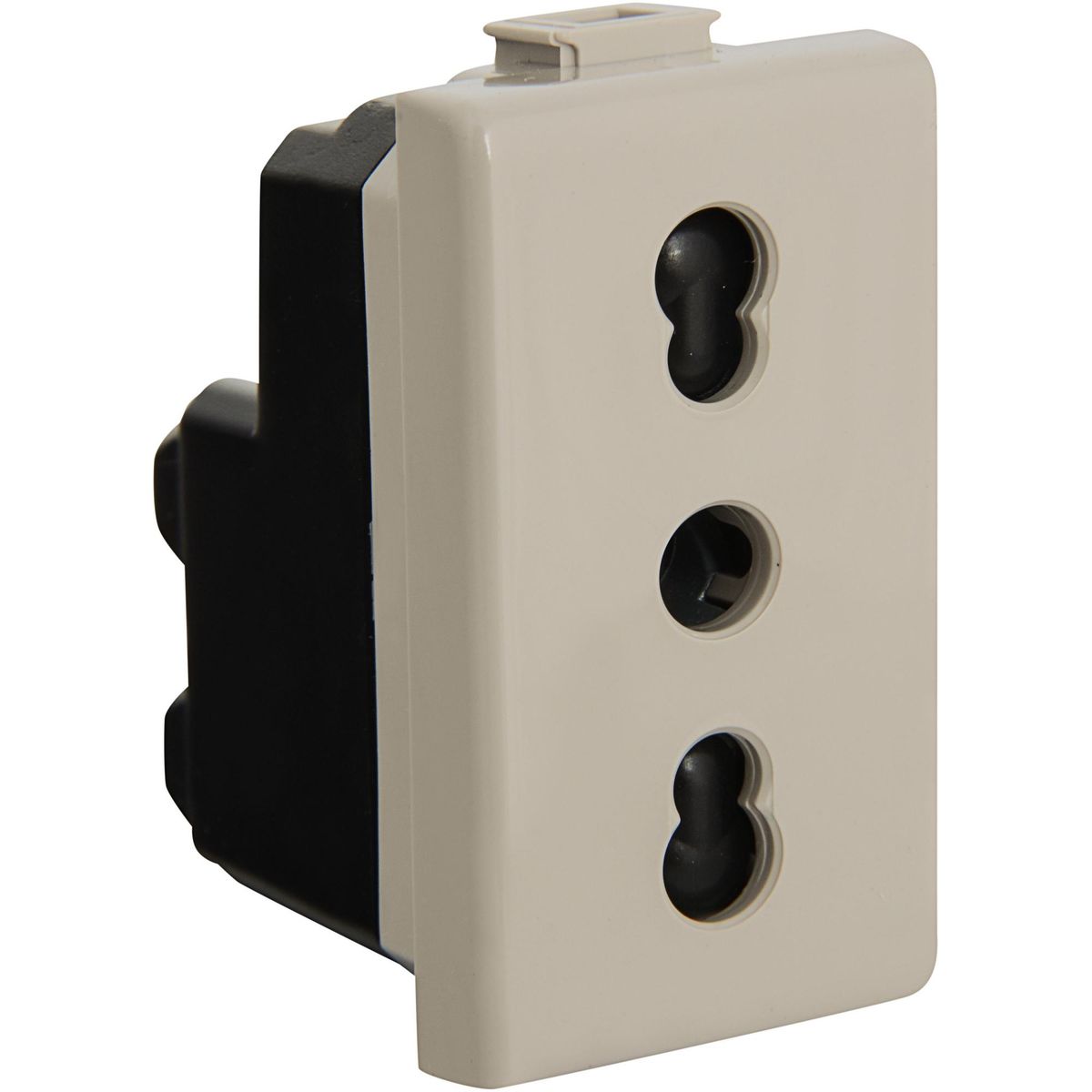 BTICINO - Módulo tomacorriente bipaso 2p+t 10 a 16 A beige