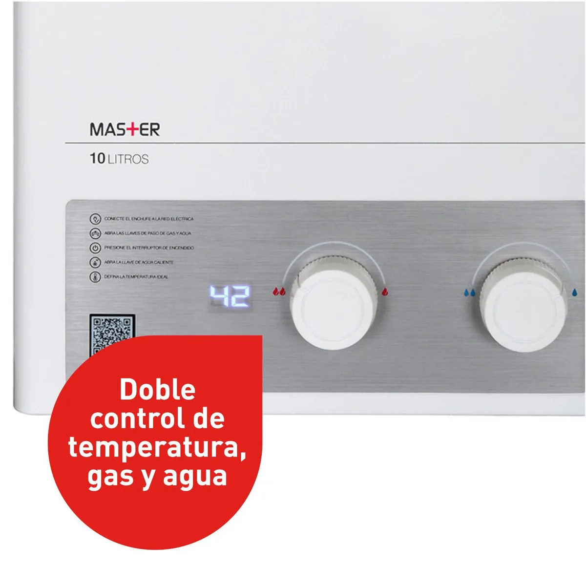 SPLENDID - Calefont Gas Licuado 10 Litros Tiro Forzado Ionizado