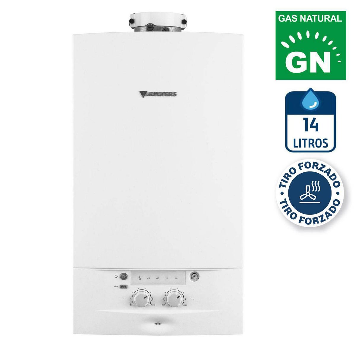 JUNKERS - Caldera Mixta Gas Natural 14 Litros 24 kW de Muro