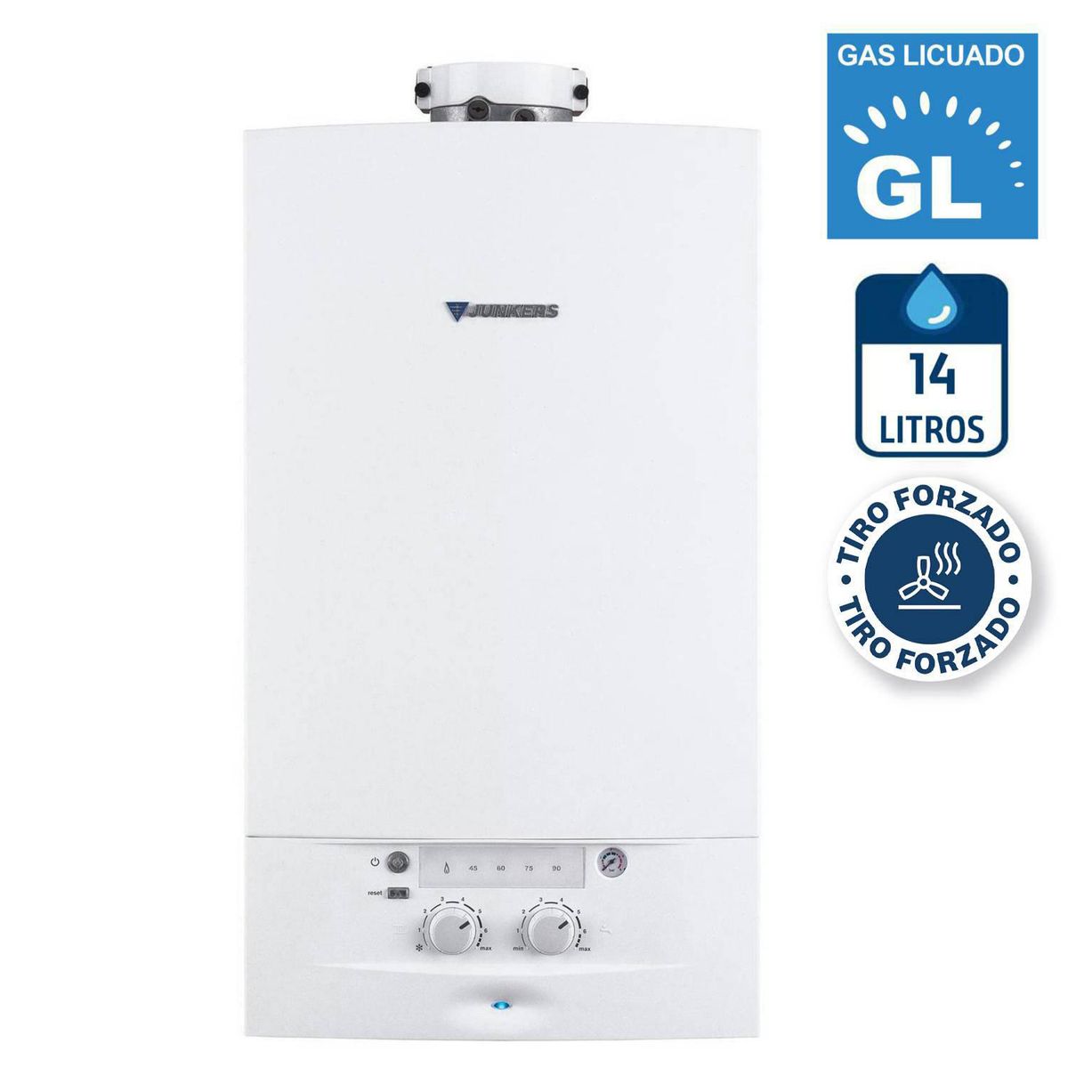 JUNKERS - Caldera Mixta Gas Licuado 14 Litros 24 kW de Muro