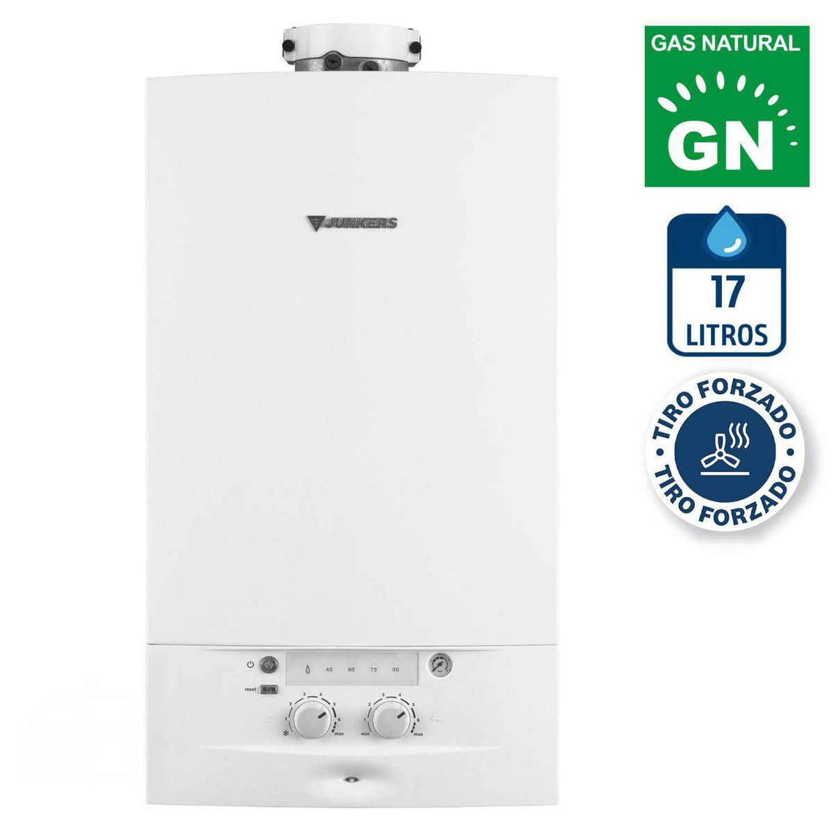 JUNKERS - Caldera Mixta Gas Natural 17 Litros 32 kW de Muro