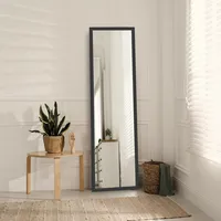 Espejo Decorativo Forma Rectangular 30x120 cm Negro