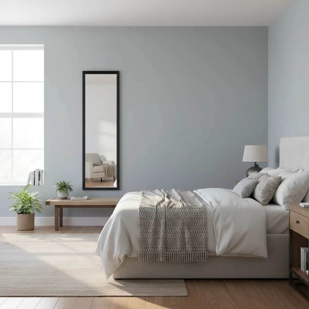 CASA BONITA - Espejo Decorativo Forma Rectangular 30x120 cm Negro