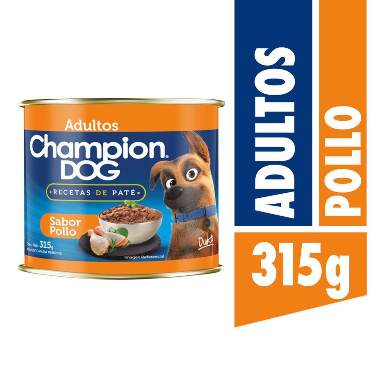 CHAMPION DOG - Alimento húmedo para perro adulto 315 gr pollo y cereales