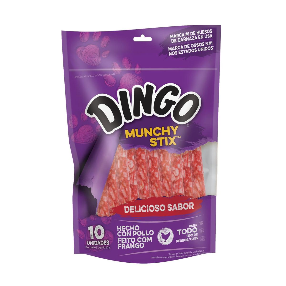 DINGO - Dingo Palitos para Perro Todas las edades Carne 0.087 kg