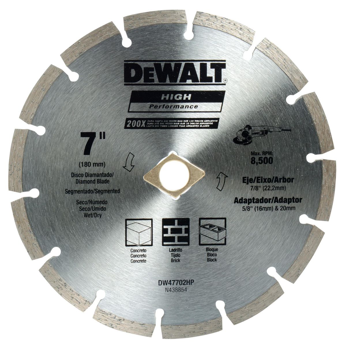 DEWALT - Disco de diamante 7" acero