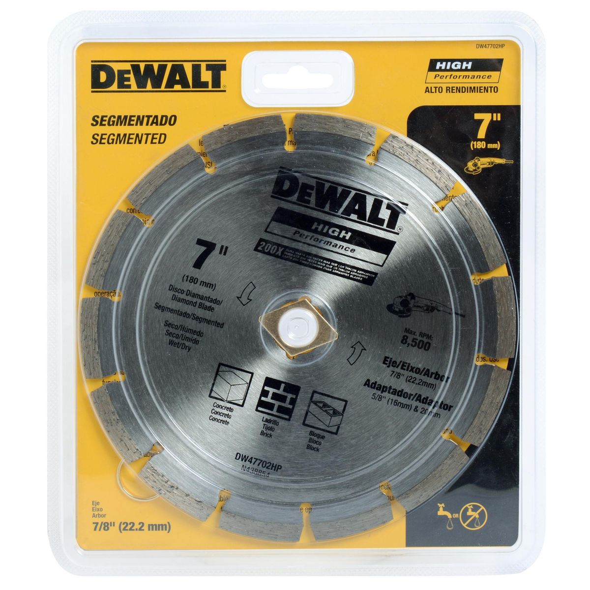 DEWALT - Disco de diamante 7" acero