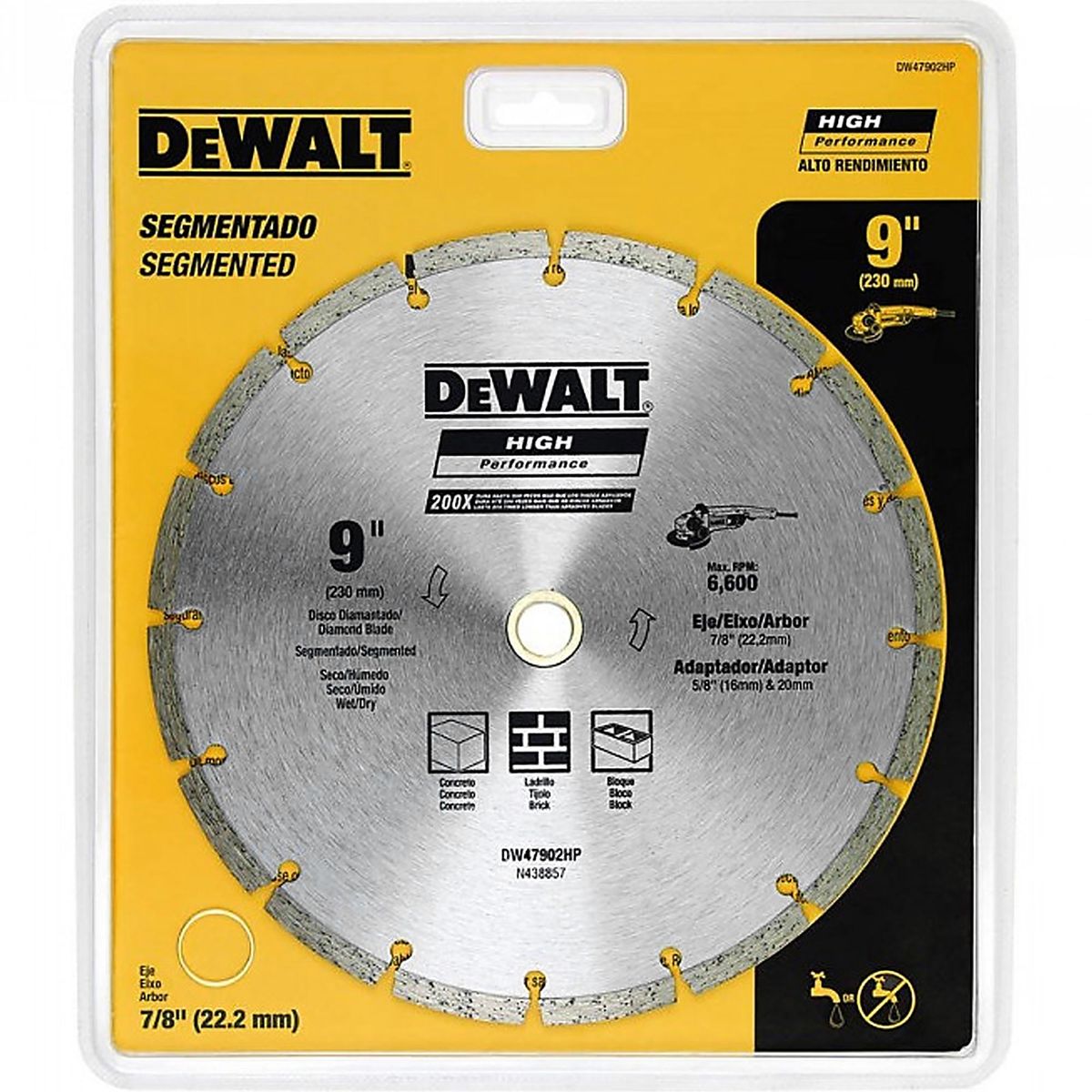 DEWALT - Disco De Diamante 9" Acero