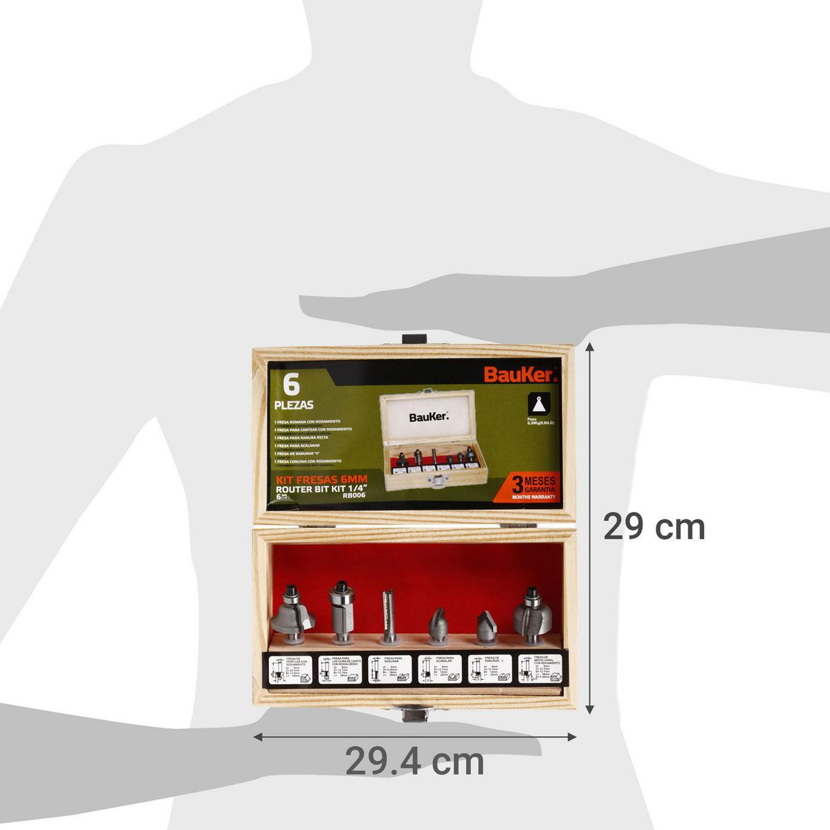 BAUKER - Set de fresas 6 unidades