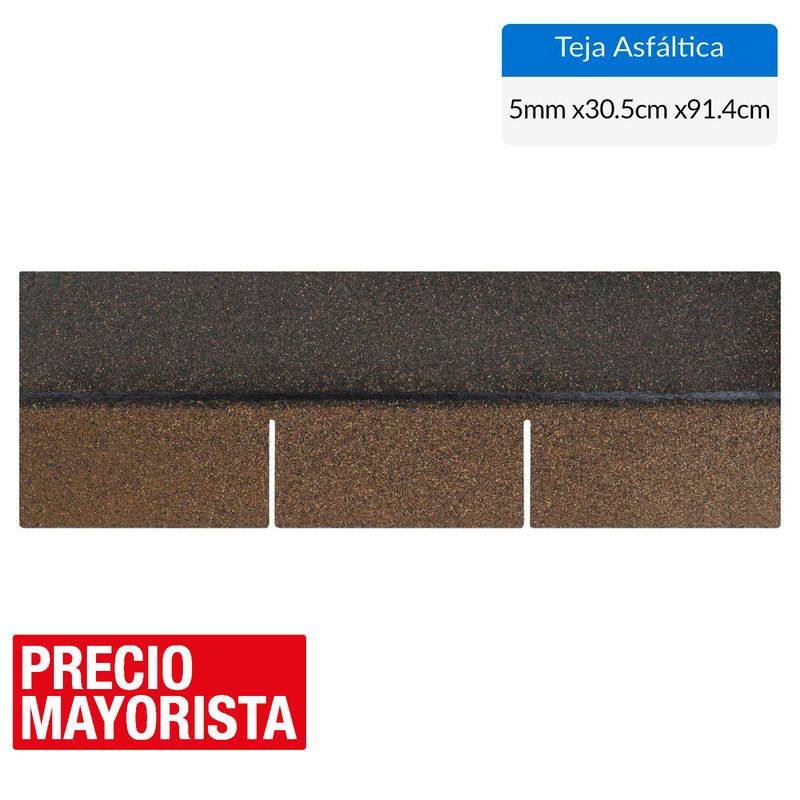 OWENS CORNING - Teja Asfáltica Gravillada 305x914 mm 3,1 m2 Classic