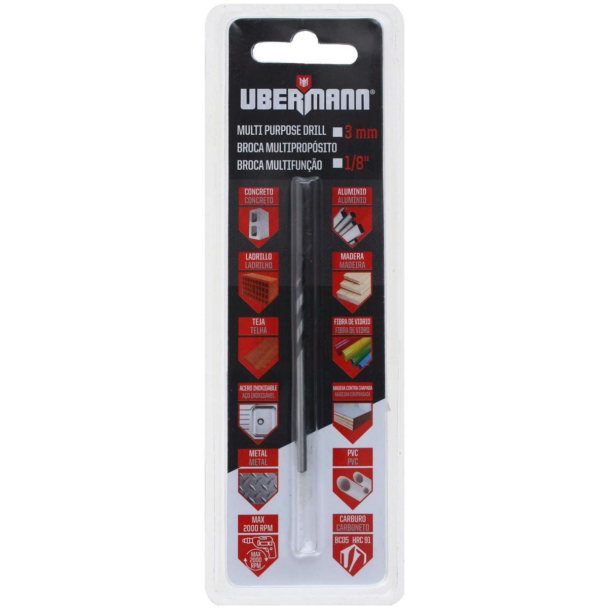 UBERMANN - Broca multipropósito 3x60 mm