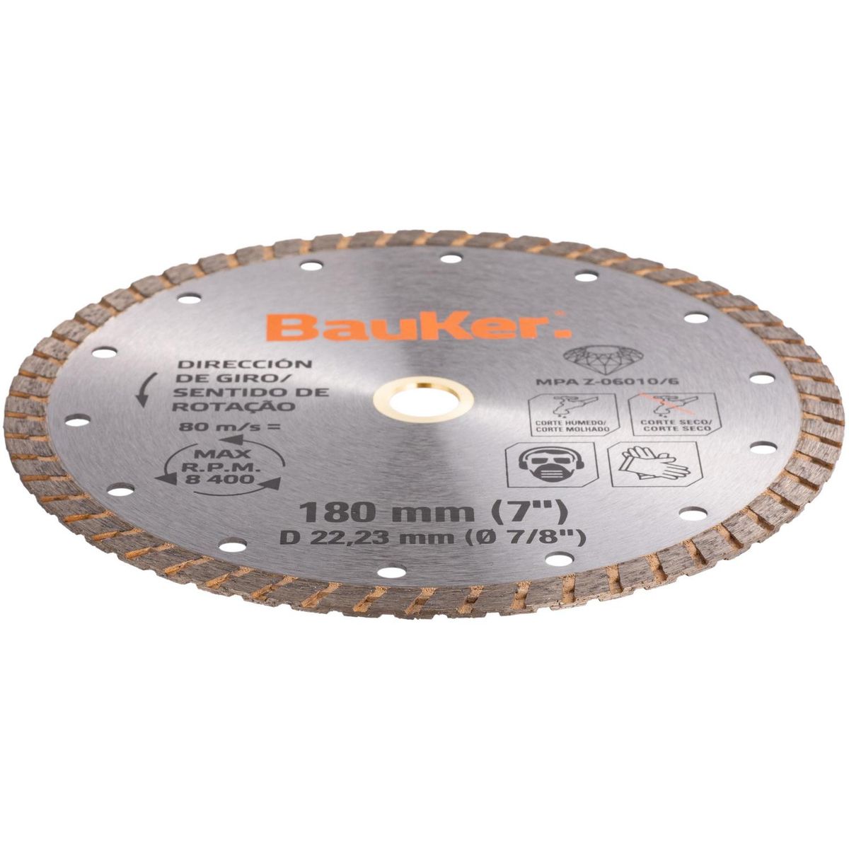 BAUKER - Disco de diamante 7" acero