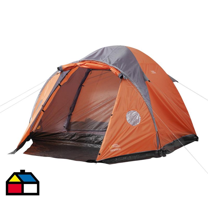 NATIONAL GEOGRAPHIC - Carpa Camping Rock Port 3 Personas Naranja