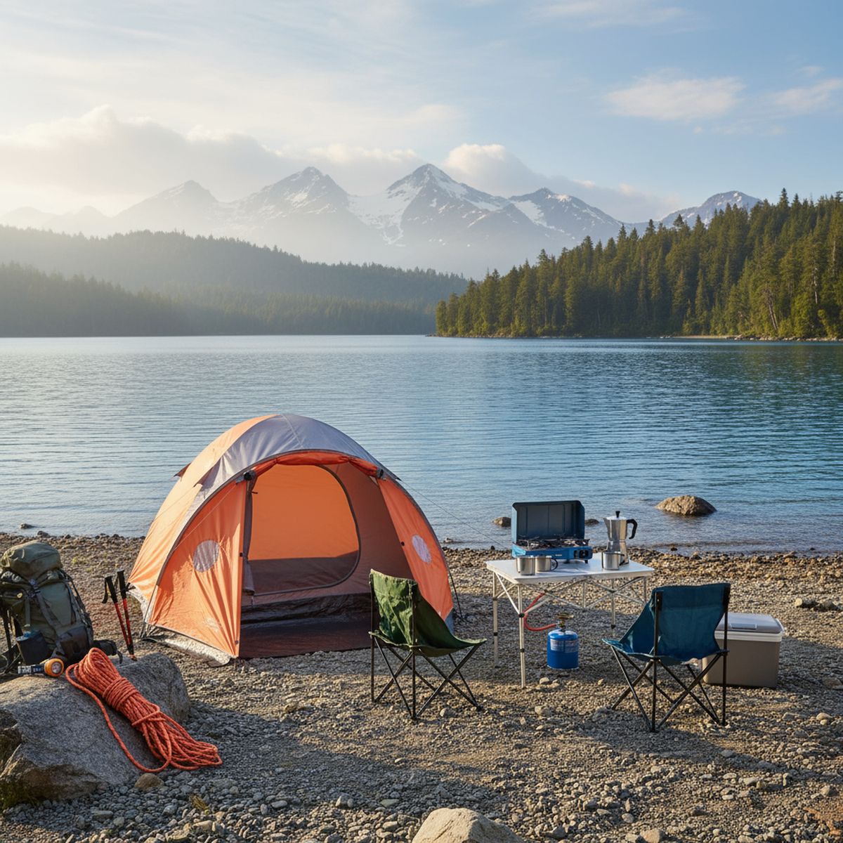 NATIONAL GEOGRAPHIC - Carpa Camping Rock Port 3 Personas Naranja