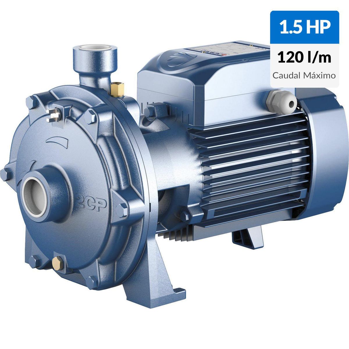 PEDROLLO - Electrobomba centrífuga doble impulsor 1,5 HP 120 l/min